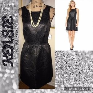 KENSIE BLACK METALLIC DRESS~CUT OUT BACK~MEDIUM